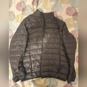 Men's Black Puffer Jacket - Lightweight Quilted Coat